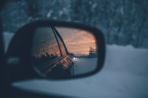 Car Wing Mirror Snow Winter Driving